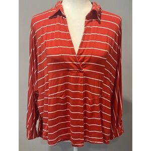 Free People We the Free Top Size XS‎ Can't Fool Me Striped Oversized Shirt